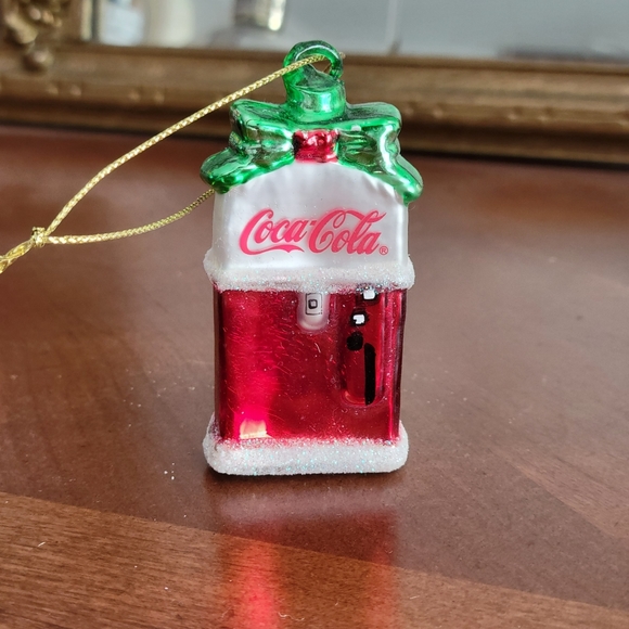 Coca Cola Holiday Vintage Cocacola Glass Style Christmas Ornament